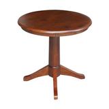 Lark Manor™ Thelma Solid Wood Pedestal Dining Table Wood in Brown | 29.9 H x 30 W x 30 D in | Wayfair 7E66E2DB01A9401EBA5F84DB756F896E