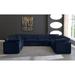 Blue Sectional - Everly Quinn Millersburg 158" Wide Velvet Reversible Modular Corner Sectional Velvet | 32 H x 158 W x 120 D in | Wayfair