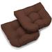 Winston Porter Indoor Dining Chair Cushion Polyester/Cotton Blend in Brown | 5 H x 19 W in | Outdoor Dining | Wayfair