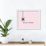 The Holiday Aisle® Spider Trick - Picture Frame Textual Art Paper in Pink | 11 H x 14 W x 1 D in | Wayfair 89A7F1E1D9484280805D9B9914D8F892