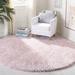 White 36 x 1.96 in Area Rug - Ebern Designs Isidore Shag Pink Area Rug Polyester | 36 W x 1.96 D in | Wayfair F794450345A94BC481468545A9138519