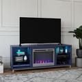 Latitude Run® Vaske TV Stand for TVs up to 70" w/ Fireplace Included Wood in Blue | 24.9 H in | Wayfair 8AFEFE4896354969888CA6CCDE51F962