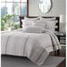 Gracie Oaks Sanibel Island Stripe 3-Piece Cotton Quilt Set Cotton in Gray | King Quilt + 2 King Shams | Wayfair 02D87BEED6294562ACC4E303B9F78519