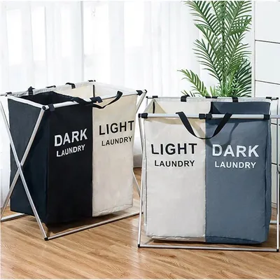 Mir de rangement pliable pour vêtements sales grand panier à linge pliable 3 grilles étanche