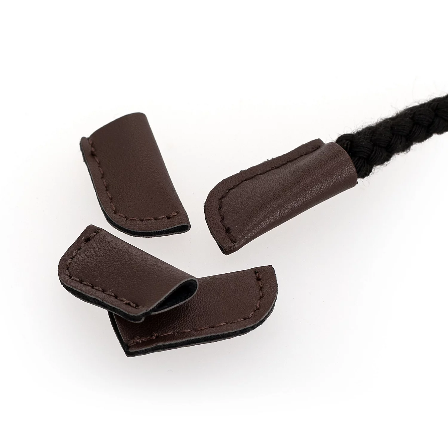 buttinette Embouts de cordon en similicuir, marron, 4 pièces