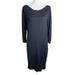 Michael Kors Dresses | Michael Kors Knee Length Boat Neck Sweater Dress | Color: Black | Size: L