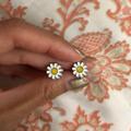 Urban Outfitters Jewelry | *Never Worn* Daisy Stud Earrings From Urban Outfitters | Color: White/Yellow | Size: Os