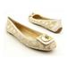 Coach Shoes | Coach Ballet Flat Light Khaki & Cream Size 8 | Color: Cream/Tan | Size: 8