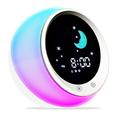 I·CODE Time to Wake Alarm Clock for Kids, Children's Sleep Trainer, Kids Wake Up Light, Sleep Sound Machine