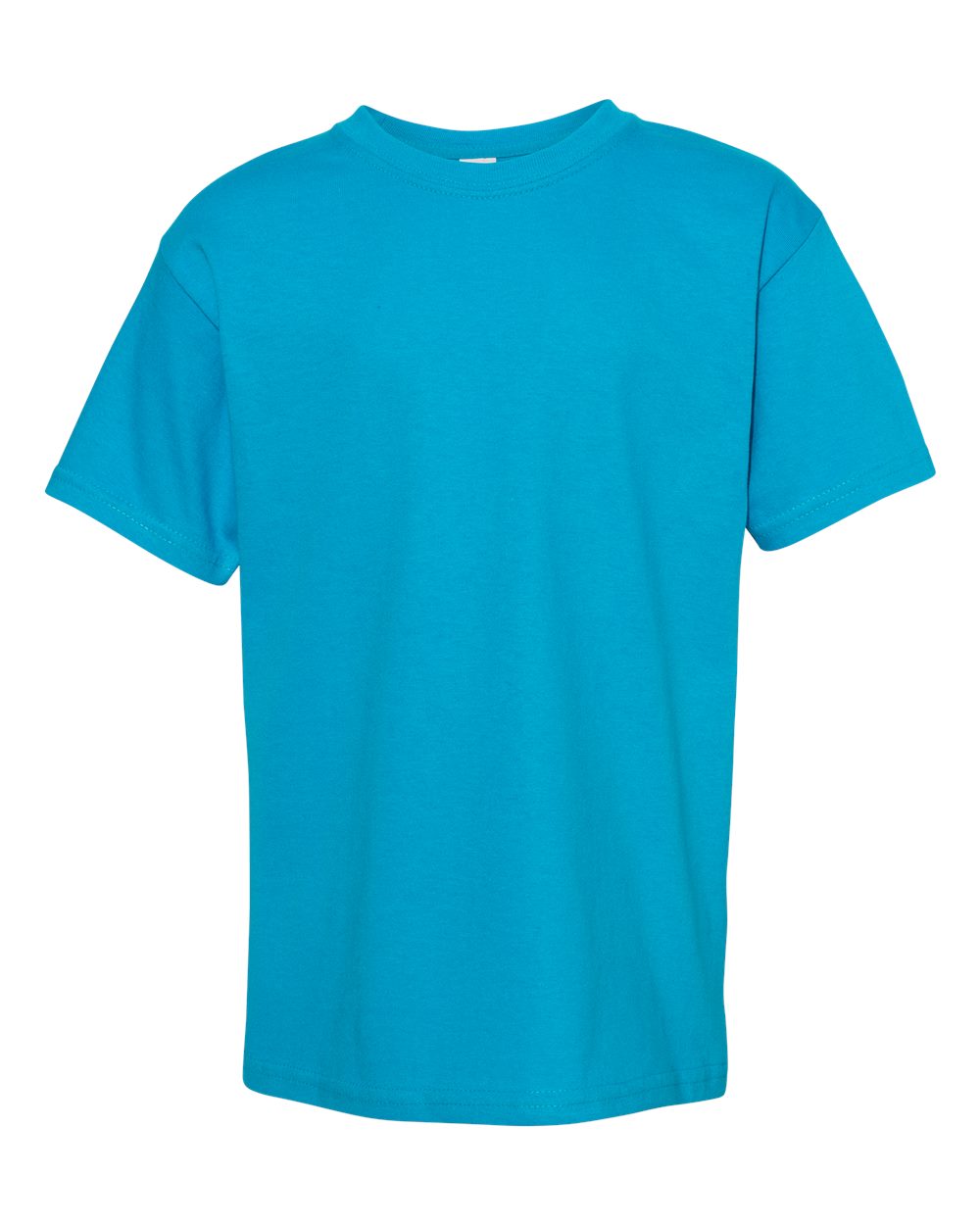 Hanes 5480 Youth Essential-T T-Shirt in Teal size XL | Cotton - Hanes