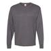 Hanes 5286 Men's 5.2 oz. ComfortSoft Cotton Long-Sleeve T-Shirt in Charcoal Heather size Medium