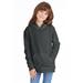 Hanes P473 Youth EcoSmart Pullover Hooded Sweatshirt in Charcoal Heather size Large | Cotton Polyester P470