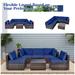 Gymax 6PCS Rattan Outdoor Sectional Sofa Set Patio Furniture Set w/ - See Details