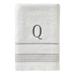 Gracie Oaks Casual Monogram Bath Towel, "Y",White 100% Cotton in Gray | 28 W in | Wayfair 417230094F124FE795EF539F18F39776