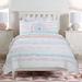 Harriet Bee Devers White/Blue/Pink Reversible Farmhouse/Country Quilt Set | Twin Quilt + 1 Standard Sham + Throw Pillow | Wayfair