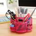 Inbox Zero 7 Slot Metal Desk Organizer Caddy Mesh/Metal in Pink | 4.25 H x 6.5 W x 6.5 D in | Wayfair 3CF3F4C800674440A0471791541F4017