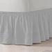 August Grove® Amel Stitch Embroidered 17" Bed Skirt Cotton in Gray | 60 W x 80 D in | Wayfair AGGR2103 37499423