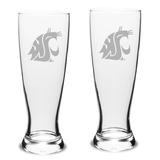 Washington State Cougars 2-Piece Stylish University Pilsner Glass Set