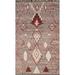 Geometric Tribal Oriental Moroccan Area Rug Hand-knotted Wool Carpet - 4'0" x 6'9"