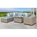 Lark Manor™ Anupras 7 Piece Sectional Seating Group w/ Cushions Synthetic Wicker/All - Weather Wicker/Wicker/Rattan in Gray/Red | Outdoor Furniture | Wayfair