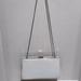 Giani Bernini Bags | Giani Bernini White Leather Clutch/Shoulder Bag | Color: Silver/White | Size: 9.5" X 2.75" X 5.25"