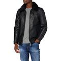 Schott NYC Men's Lcmaine Leather Jacket, Black, L