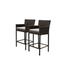 River Brook Patio Bar Stool w/ Cushion Wicker/Rattan in Brown kathy ireland Homes & Gardens by TK Classics | 44 H x 18 W x 17 D in | Wayfair