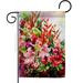 Breeze Decor Tropical Bouquet 2-Sided Polyester 19 x 13 in. Garden Flag in Brown/Gray/Red | 18.5 H x 13 W in | Wayfair