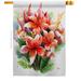 Breeze Decor Warm Plumeria Bouquet 2-Sided Polyester 40 x 28 in. House Flag in Brown/Red | 40 H x 28 W in | Wayfair BD-FL-H-104128-IP-BO-D-US21-BD