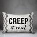 The Holiday Aisle® Sollis Creep It Real Rectangular Pillow Cover & Insert Polyester/Polyfill blend | 14 H x 20 W x 1.5 D in | Wayfair