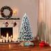 The Holiday Aisle® 4'6" H Pine Frosted Christmas Tree, Metal in Green | 54 H x 27 W in | Wayfair 866392C8E96344FBB36618419BD3DF04