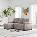 Gray Sectional - Mercury Row® Teen Mitchel 84" Wide Reversible Sleeper Sofa & Chaise Linen | 35 H x 84 W x 54 D in | Wayfair