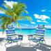 Freeport Park® Hentges Reclining Beach Chair w/ Table Metal in Blue | 33 H x 27 W x 23.5 D in | Wayfair EEA5313B97AD43A4B6CA077901B036D9