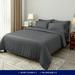 Latitude Run® Cotton Blend 3 Piece Duvet Cover Set Cotton in Gray | Queen | Wayfair 0EA09365DD38491ABA241D6DB03A9FA8