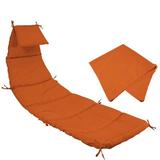 Arlmont & Co. Nagina Seat Outdoor Cushion Polyester in Orange/Blue | 2 H x 27 W in | Wayfair 71E6D7D4736B4CBDACAF88888B6A0ED8