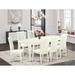 Alcott Hill® Devries Rubberwood Solid Wood Dining Set Wood in White | Wayfair C6C21E607F5646F0B22EAC35AC669CA0
