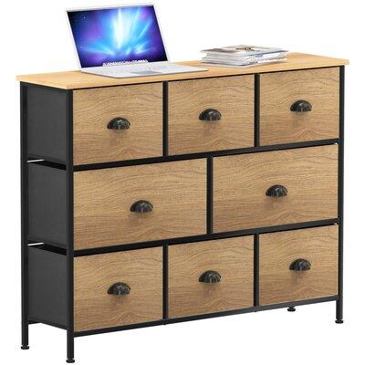 8 Drawer 38 6 W Dresser Wood Metal, How To Assemble Wayfair Dresser Cabinet