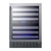 Summit 24 Inch Wide 46 Bottle Capacity Wine Cooler with Digital