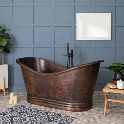 Randolph Morris Erik 67 Inch Copper Double Slipper Bathtub RMMX67DS-AC