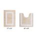 Hotel Collectionis Bath Mat Rug 2 Piece Set (17" x 24" | 20" x 20") by Better Trends in Sand White