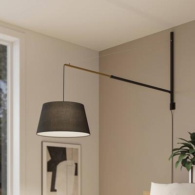 Wandlampe Beleza Lucande, schwarz, für Wohn- / Esszimmer, Aluminium, Modern, Wandleuchte, Wandlampe Innen Image