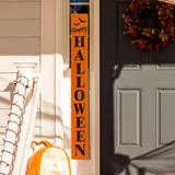 Jetlink Crafts Happy Halloween 5 Foot Wooden Porch Sign Wood in Brown | 60 H x 7.2 W x 0.98 D in | Wayfair GH30214