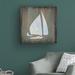 Breakwater Bay Rusty Sign Sailboat by Cora Niele - Wrapped Canvas Painting Canvas in Black/Brown/Gray | 18 H x 18 W x 2 D in | Wayfair