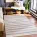 Black 96 x 0.01 in Area Rug - Mistana™ Courtdale Striped Hand-Woven Cotton White/Area Rug Cotton | 96 W x 0.01 D in | Wayfair