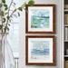 Breakwater Bay Day on the Lake - 2 Piece Painting Set Paper, Solid Wood in Blue/Green/Indigo | 20 H x 20 W x 1.5 D in | Wayfair