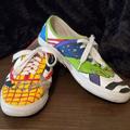 Disney Shoes | Hand Painted Toy Story Shoes | Color: Blue/Red | Size: 6