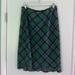 Louis Vuitton Skirts | Louis Vuitton Wool Plaid Skirt | Color: Black/Green | Size: 44