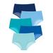 Plus Size Women's Stretch Cotton Brief 5-Pack by Comfort Choice in Blue Multi Pack (Size 9) Underwear