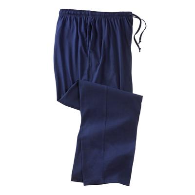 Men's Big & Tall Lightweight Cotton Jersey Pajama Pants by KingSize in Navy (Size 5XL)