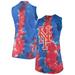 Women's Majestic Threads Red/Blue New York Mets Tie-Dye Tri-Blend Muscle Tank Top